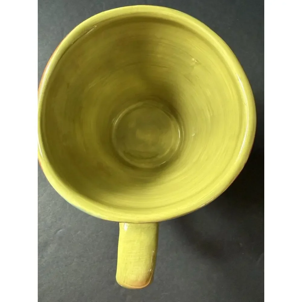 Pier 1 Urban Dots Multi-Color Large Earthenware Mug 16oz Retired Modernist Deco